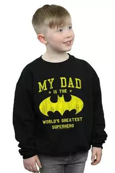 Толстовка «Бэтмен, мой папа — супергерой» DC Comics, черный