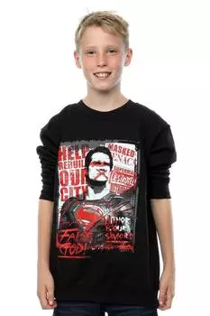 Толстовка «Бэтмен против Супермена» с надписью «Ложный Бог» DC Comics, черный