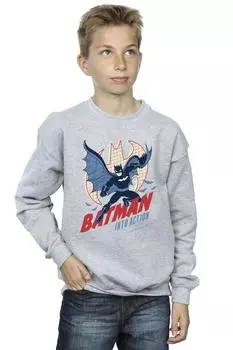 Толстовка «Бэтмен в действии» DC Comics, серый