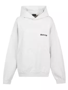 Толстовка bb corp cotton hoodie 'white' Balenciaga, белый