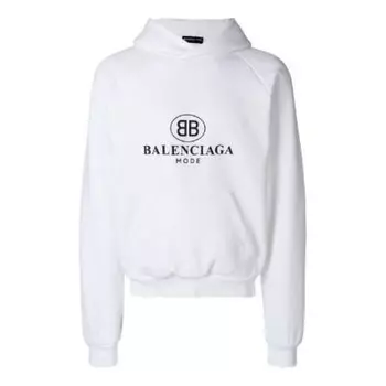 Толстовка bb mode hoodie 'white' Balenciaga, белый