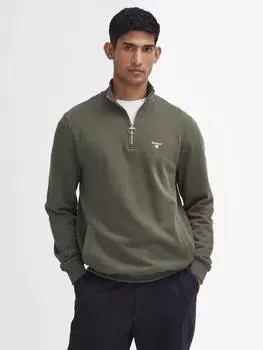 Толстовка beckhill на молнии наполовину Barbour, цвет Mid Olive