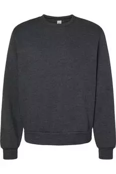 Толстовка BELLA + CANVAS из флисовой губки с круглым вырезом, темно-серый