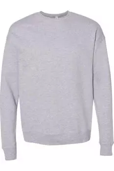 Толстовка BELLA + CANVAS из губчатого флиса с заниженной линией плеч и круглым вырезом, цвет athletic heather