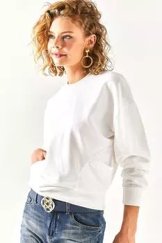 Толстовка - Белый - Классический крой Olalook, белый