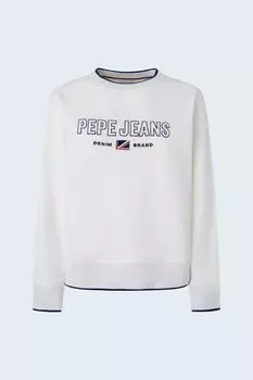 Толстовка - Белый - Классический крой Pepe Jeans, белый