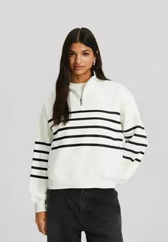 Толстовка Bershka, белый черный