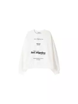 Толстовка Bershka, кремовый