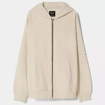 Толстовка Bershka Zip-up, бежевый