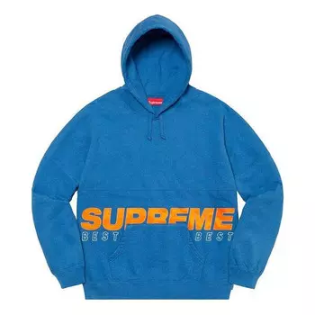 Толстовка best of the best hoodie 'blue orange' Supreme, синий