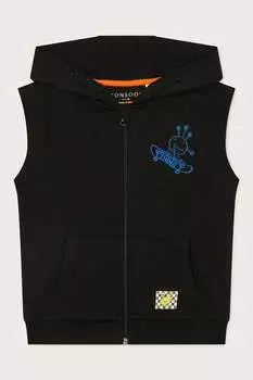 Толстовка без рукавов с капюшоном и молнией Monsoon, черный