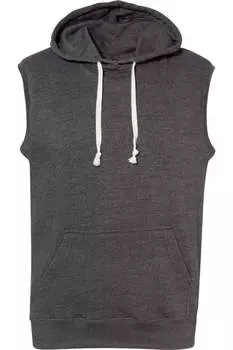 Толстовка без рукавов с капюшоном J. America Triblend, цвет black triblend