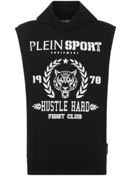 Толстовка без рукавов с принтом Plein Sport, черный