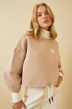 Толстовка - Бежевый - Классический крой Happiness stanbul, бежевый