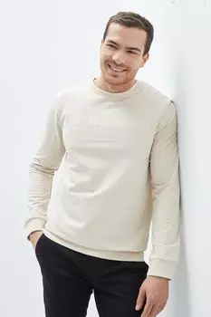 Толстовка - Бежевый - Классический крой LC Waikiki, бежевый