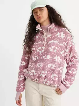 Толстовка Big Foot из шерпы на молнии 1/4 Levi's, розовый