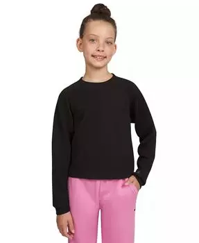 Толстовка Big Girls Active с круглым вырезом и рубчиком Champion, черный