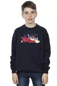 Толстовка Big Hero 6 Baymax Hiro Bridge Disney, темно-синий