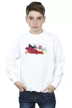 Толстовка Big Hero 6 Baymax Hiro Bridge Disney, белый