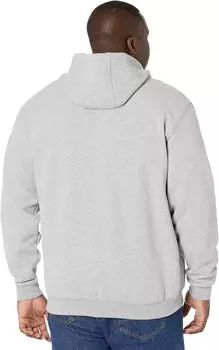 Толстовка Big & Tall средней плотности с капюшоном и молнией спереди Carhartt, цвет Heather Grey
