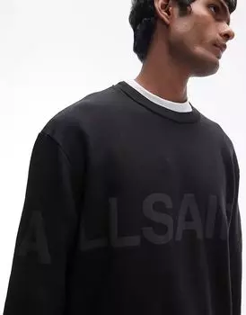 Толстовка Biggy с логотипом в тон черного цвета AllSaints