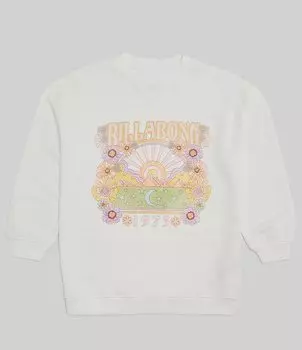 Толстовка Billabong Big Girls 8-12 с длинными рукавами и волнами, слоновая кость