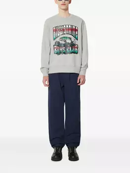 Толстовка Billionaire Boys Club с круглым вырезом и принтом форели, серый