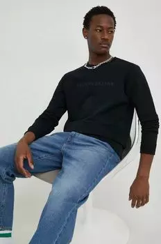 Толстовка Birk Crew из хлопка Bruuns Bazaar, черный