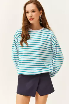 Толстовка - Бирюзовый - Oversize Olalook