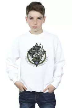 Толстовка Black Panther Wakanda Forever Group Ring Pose Marvel, белый