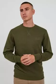 Толстовка BLEND Rundhalspullover BHHarro, зеленый