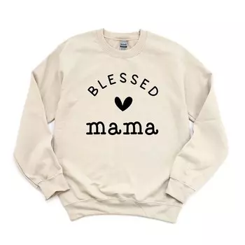 Толстовка Blessed Mama Heart Simply Sage Market, цвет Dust