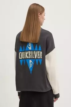 Толстовка Block Screen из хлопка Quiksilver, серый