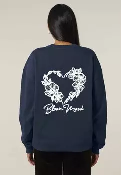 Толстовка BLOOM MOOD BACK EMBROIDERY UNISEX Mira Paris, темно-синий