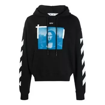 Толстовка blue monalisa over hood 'black' Off-White, черный