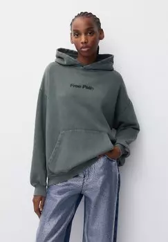 Толстовка Blurred Graphic PULL&BEAR, зеленый