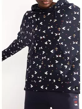 Толстовка Blutsgeschwister Hoodie Hoodymaniac, цвет Dunkelblau/Wei