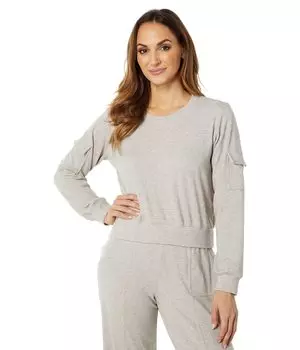 Толстовка bobi Los Angeles, Cargo Pocket Sweatshirt in Cozy Heather Knit
