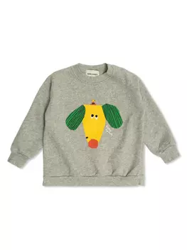 Толстовка Bobo Choses Happy Dog, серый