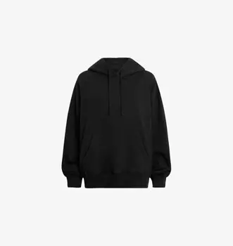 Толстовка большого размера из хлопкового трикотажа с нашивкой «Талон» Allsaints, черный