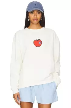 Толстовка большого размера с изображением яблока Kule, бежевый