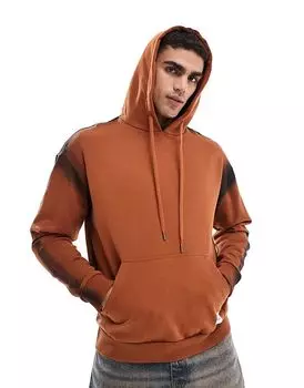 Толстовка большого размера с капюшоном цвета ржавчины Native Youth