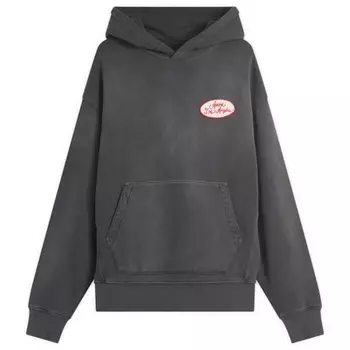 Толстовка большого размера с нашивкой Station Amiri, черный