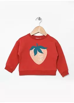 Толстовка большого размера с принтом и круглым вырезом для маленьких девочек Tile 22FWG-13 Mammaramma