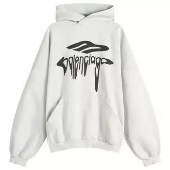 Толстовка большого размера с волнистым логотипом Balenciaga, мультиколор