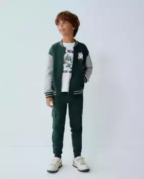 Толстовка-бомбер для мальчика Kids El Corte Ingls, зеленый