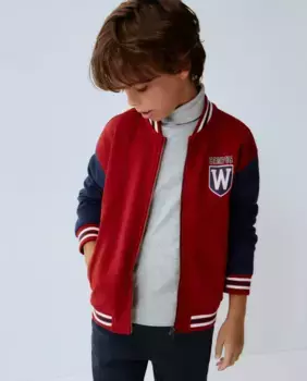 Толстовка-бомбер для мальчика Kids El Corte Ingls, бордовый