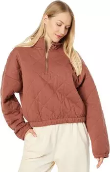 Толстовка Bonfire Babe Quilted Sweatshirt Roxy, цвет Rustic Brown