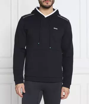 Толстовка Boss Green Regular Fit, синий / белый