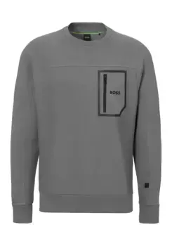 Толстовка BOSS GREEN "Salbiq", с круглым вырезом, бежевый